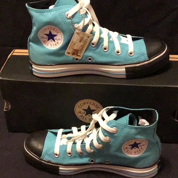 high top converse turquoise